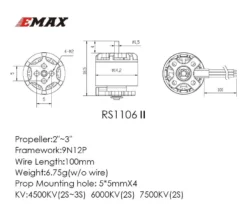 EMAX RS1106 II 7500KV Micro Brushless Motor -DJI Shop 20180830113506