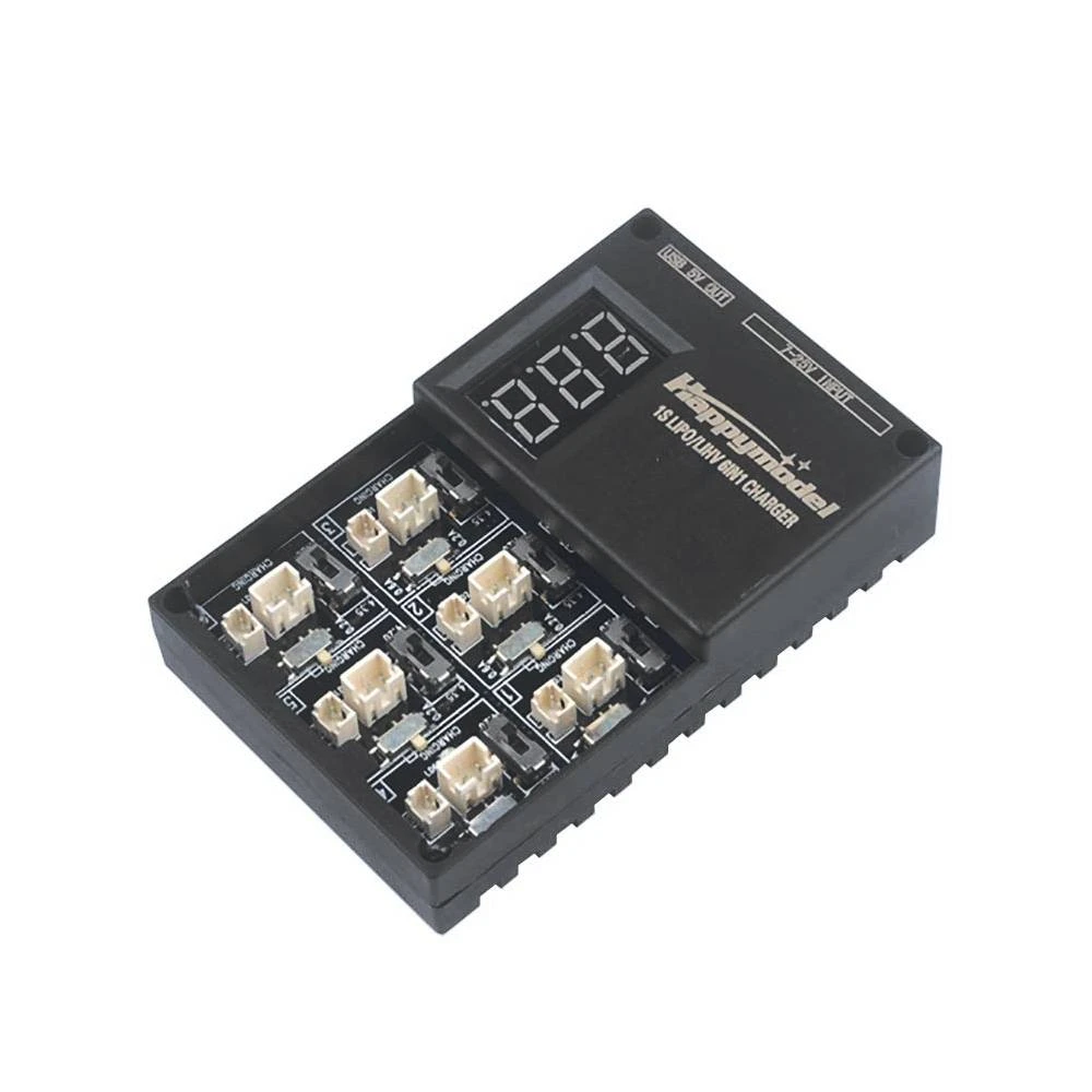 Happymodel 6-in-1 1S Lipo/LiHV Battery Charger 1 Happymodel 6-in-1 1S Lipo/LiHV Battery Charger