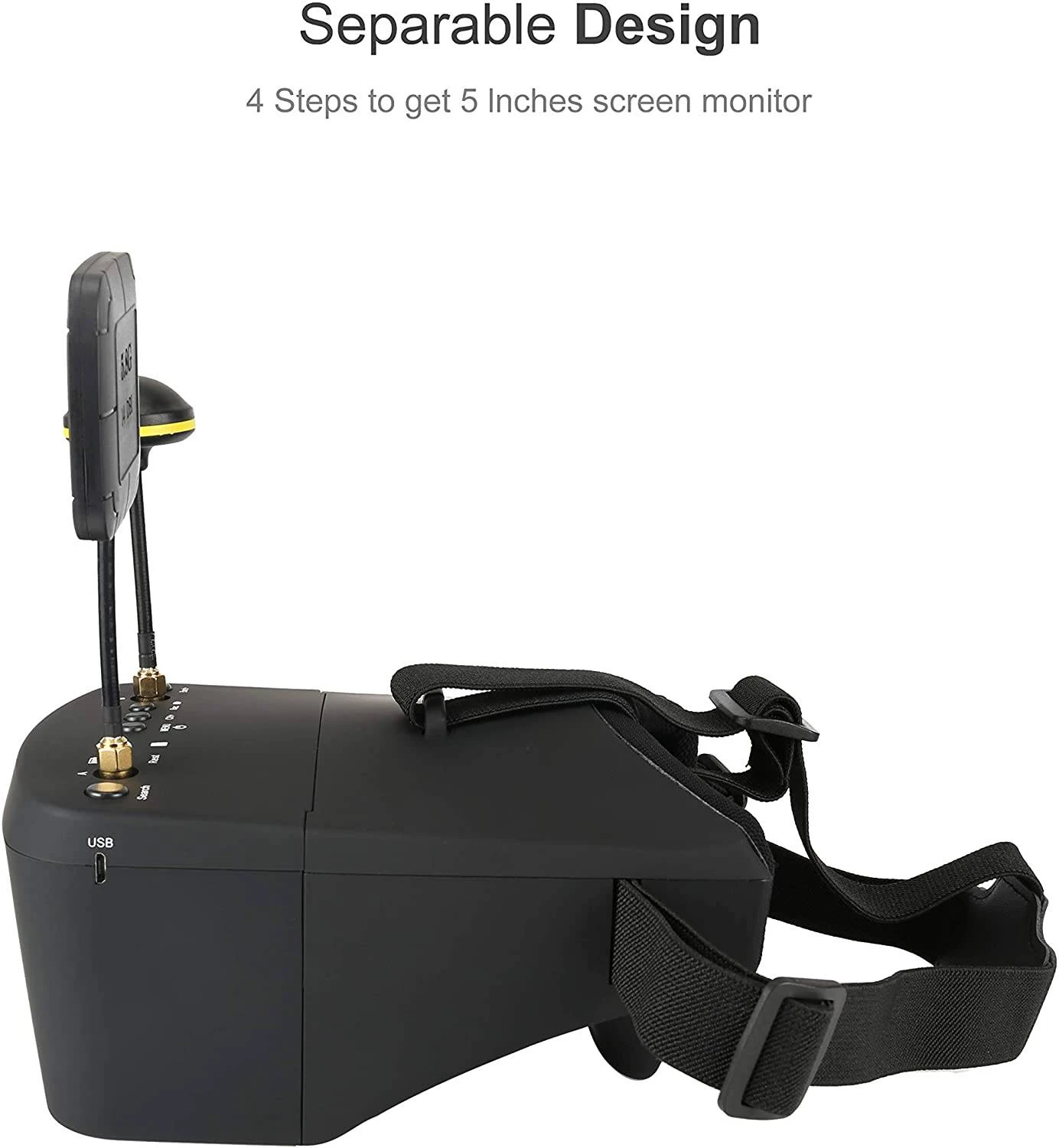 EV800D 5.8GHz 40CH Diversity FPV Goggles W/ DVR 4 EV800D 5.8GHz 40CH Diversity FPV Goggles W/ DVR - Image 4