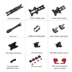 HGLRC Sector X5 FR 5" Freestyle FPV Frame Kit - Wide X -DJI Shop hglrc sector x5 fr 5 freestyle fpv frame true x includes