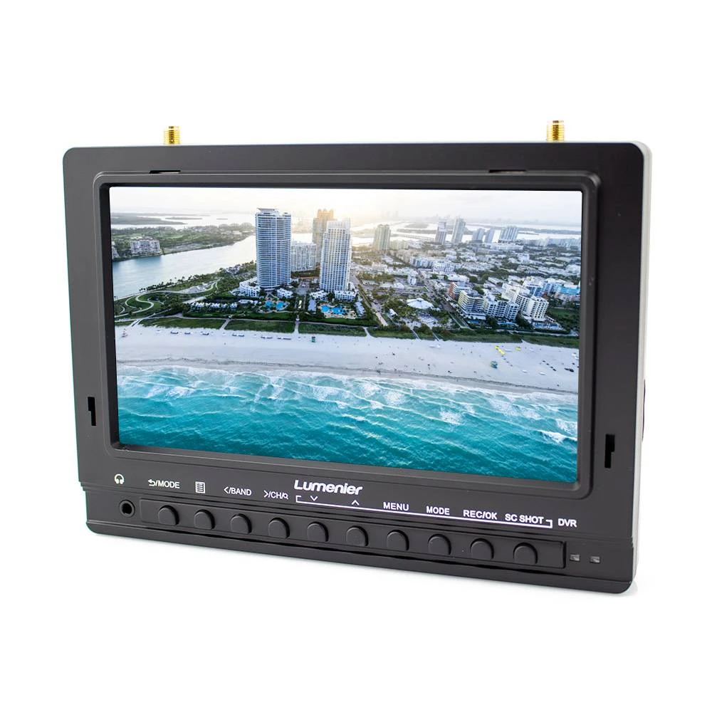 7" Lumenier 1000cd/m² Panel FPV Monitor W/ 5.8GHz 39CH Diversity Rx, Battery, DVR 1 7" Lumenier 1000cd/m² Panel FPV Monitor W/ 5.8GHz 39CH Diversity Rx, Battery, DVR