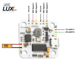 Lumenier MICRO LUX V2 - F4 Flight Controller + OSD -DJI Shop micro lux v2 diagram back