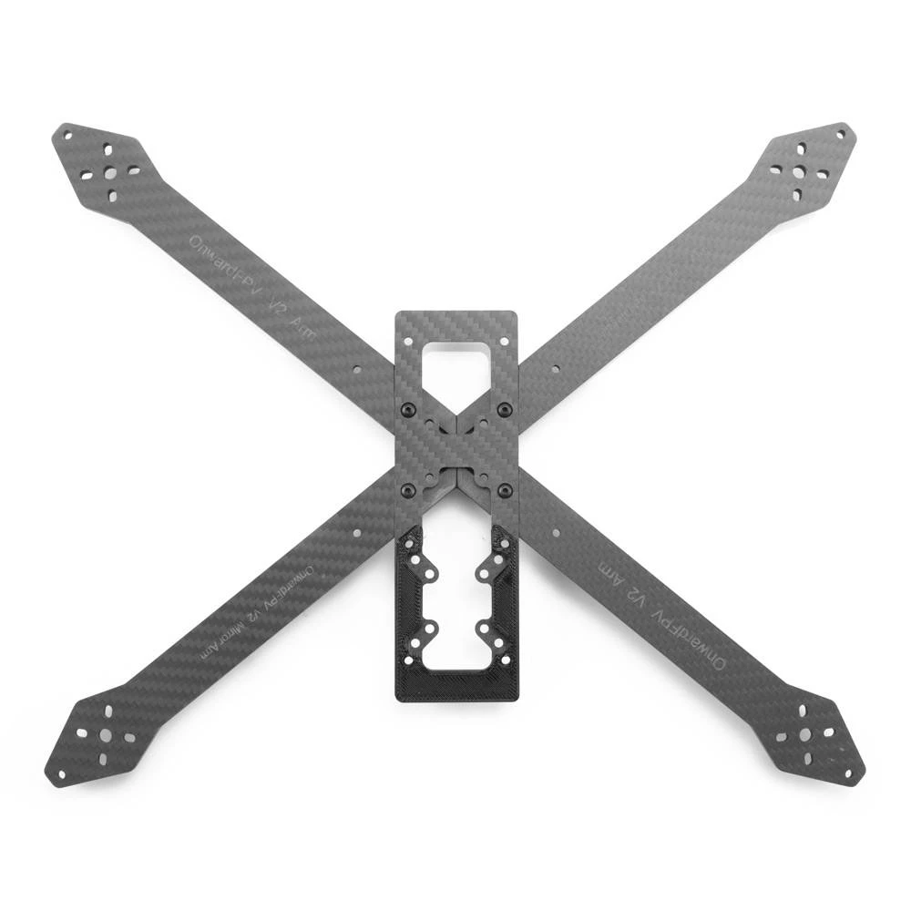 OnwardFPV R4LA Carbon Fiber Bottom Plate Kit - V2 2 OnwardFPV R4LA Carbon Fiber Bottom Plate Kit - V2 - Image 2