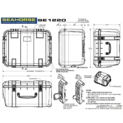 SE1220D Hard Case + Divider + Metal Latches For Lumenier QAV-PRO Lifter 9" Drone -DJI Shop seahorse se1220 large protective case with dividers drawing