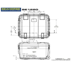 SE1220D Hard Case + Divider + Metal Latches For Lumenier QAV-PRO Lifter 9" Drone -DJI Shop seahorse se1220 large protective case with dividers drawing2